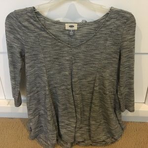 Grey heathered 3/4 sleeve